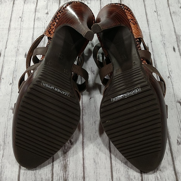 NWOT Cathy Jean Faux Snakeskin Open Toe He… - Picture 7 of 8